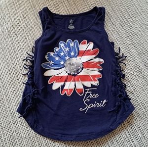 Girl's red, white and blue tank top Size Medium